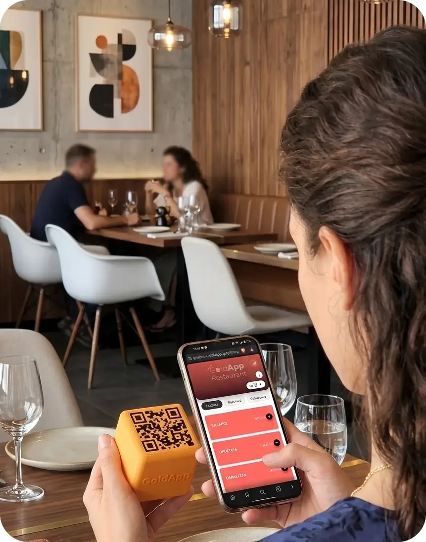 Premium QR Stands GoldMenu Collection